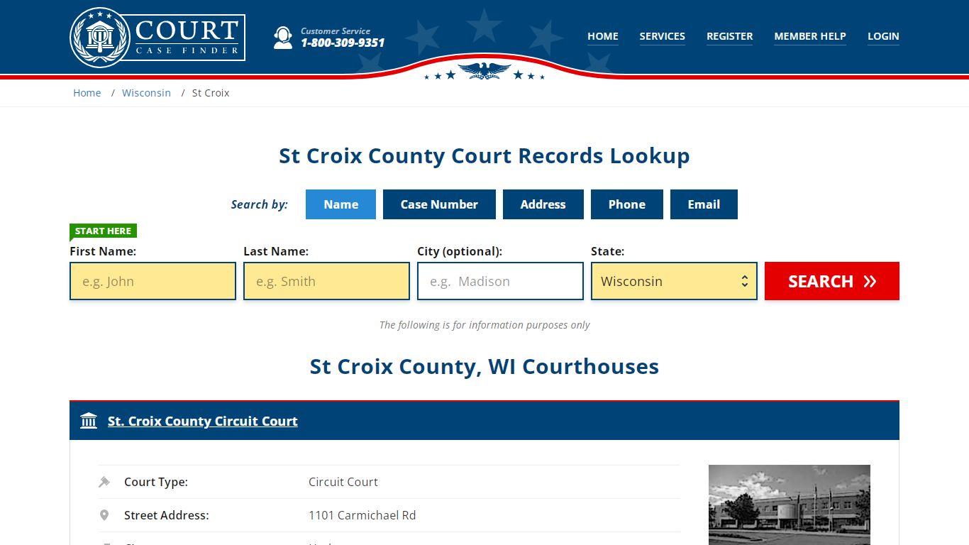 St Croix County Court Records | WI Case Lookup - CourtCaseFinder.com